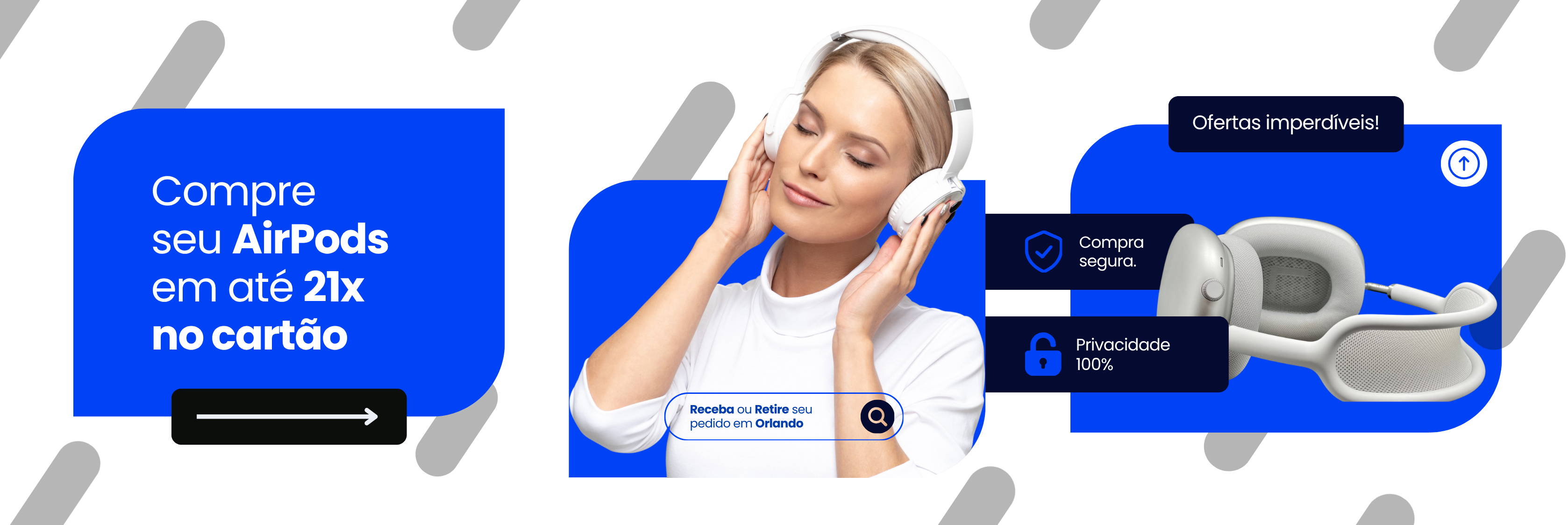Compre seu AirPods em até 10x no cartão